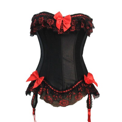 corset noir et rouge